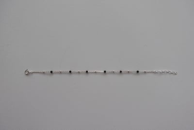 黑尖晶石間隔圓珠手鍊 S9255