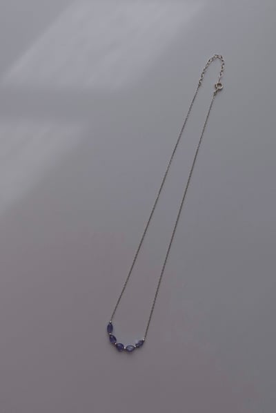 橢圓坦桑石微笑項鍊 S9254