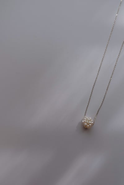 珍珠繡球花 純銀項鍊 S9251