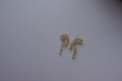 黃水晶單結耳環 S9254