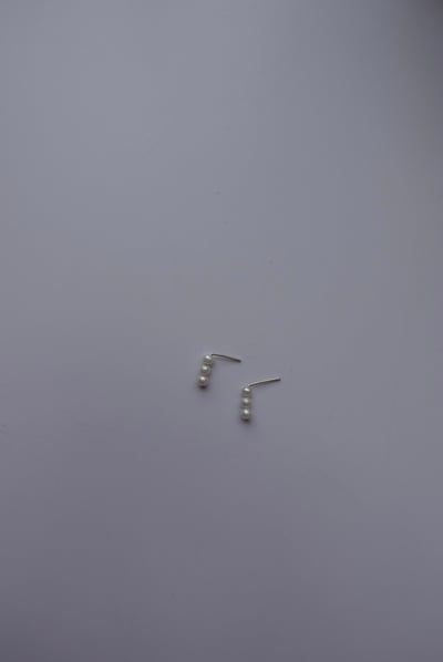 三顆珍珠耳環 S9251