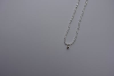 月光石小銀珠項鍊 S9253