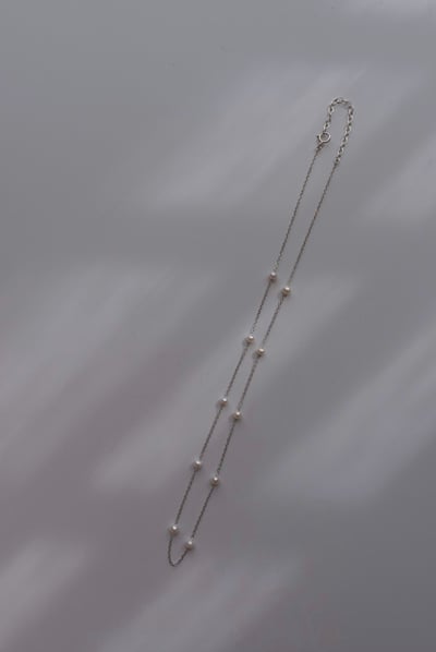 珍珠間隔純銀項鍊 S9253