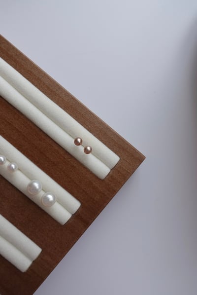 粉色珍珠耳環 S925 (6mm)2