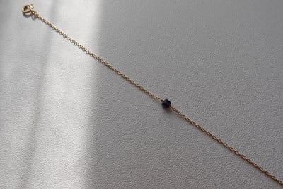 單顆方糖瑾青石手鍊 14KGF6