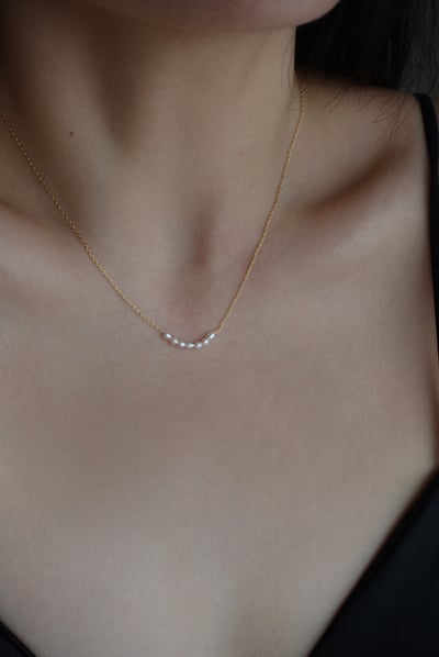 珍珠微笑項鍊 14KGF2