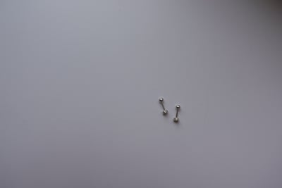 小愛心鋯石轉珠耳環 S9252