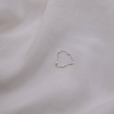 珍珠間隔鏈戒 S9251