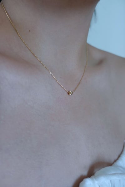 Classic 刻花金球項鍊14KGF4