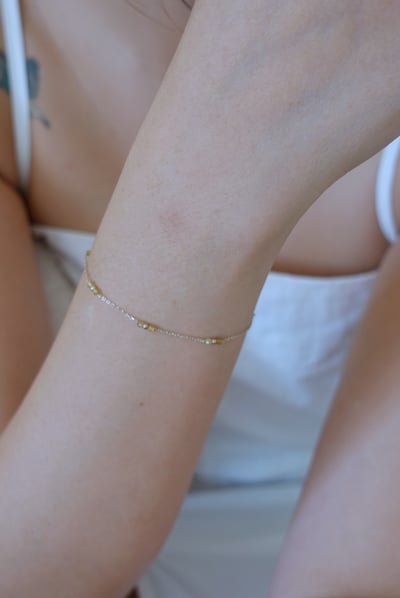 碧璽糖果造型間隔手鍊 S9253