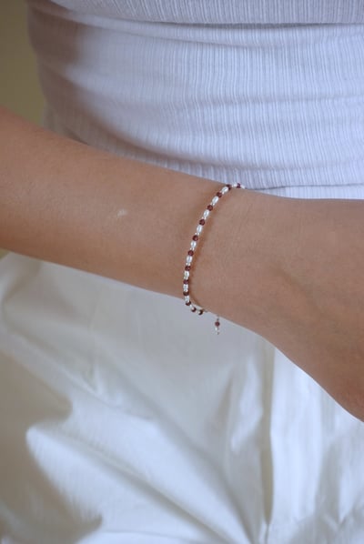 迷你珍珠石榴石手鍊 S9253