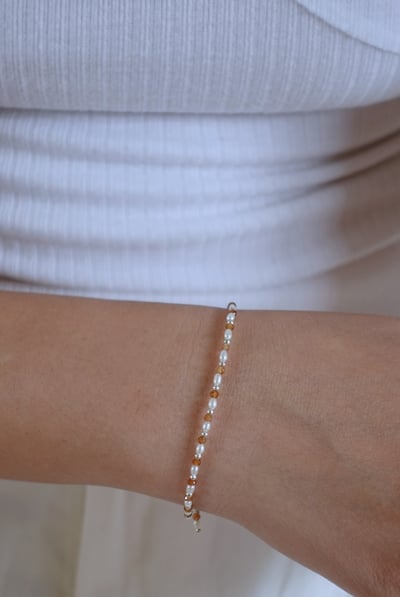 迷你珍珠石榴石手鍊 S9259