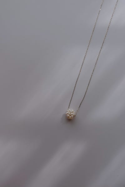 珍珠繡球花 純銀項鍊 S9252