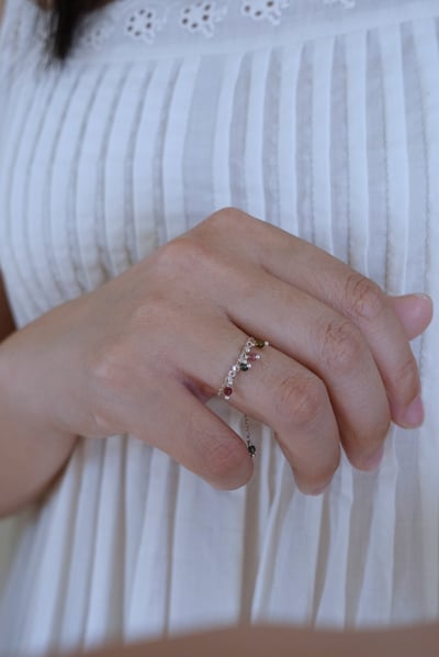 Bubbles 碧璽 可調式鍊戒 S9254