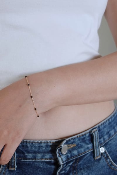 天然石間隔手鍊 14KGF4