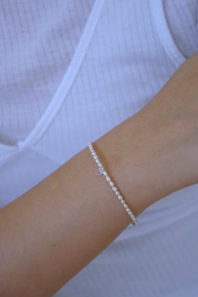 水滴月光石珍珠手鍊 S9253