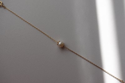 復古托花珍珠手鍊 14KGF4