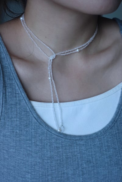 月光石珍珠長項鍊 S9255