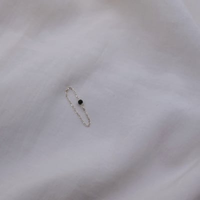 單顆綠砂石波光鏈戒 S9252