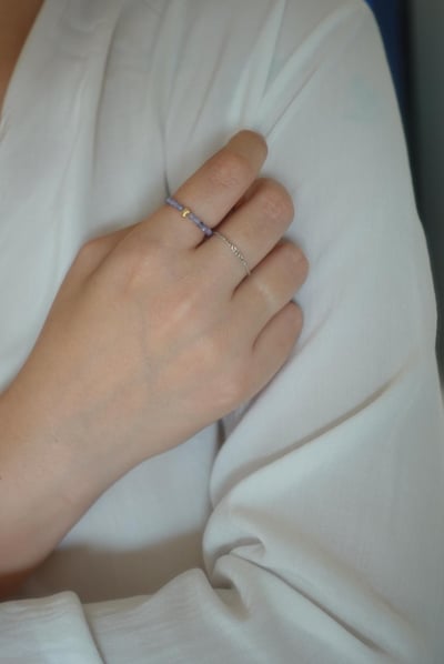 晚霞③ 坦桑石戒指 14KGF3