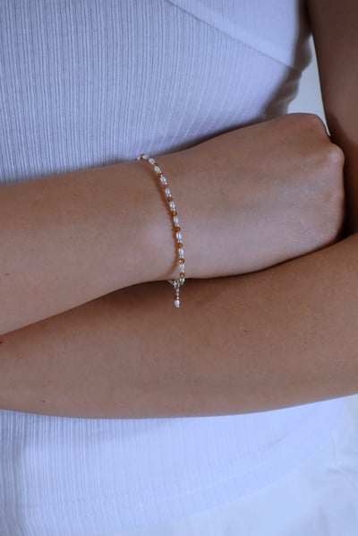 迷你珍珠石榴石手鍊 S9255