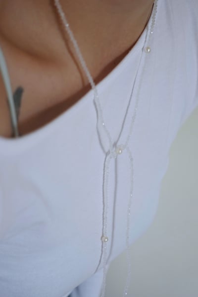 月光石珍珠長項鍊 S9256