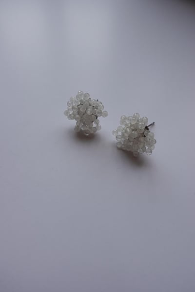 月光石大花苞耳環 S9253