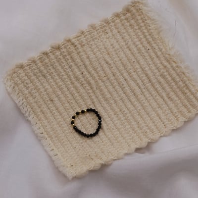 天然石 金珠珠戒 14KGF3