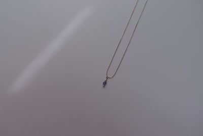 單顆橢圓坦桑石項鍊 S9253