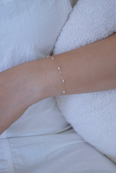 月光石珍珠間隔手鍊 S9253