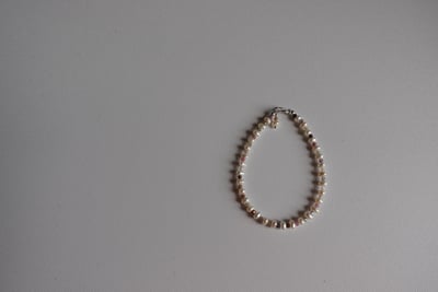 扁珍珠碧璽純銀手鍊 S9257