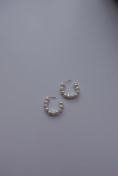 大珍珠耳圈 S9251