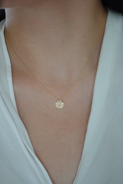 垂面圓片項鍊 14KGF5