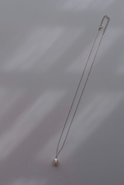 垂墜橢圓珍珠項鍊 S9253