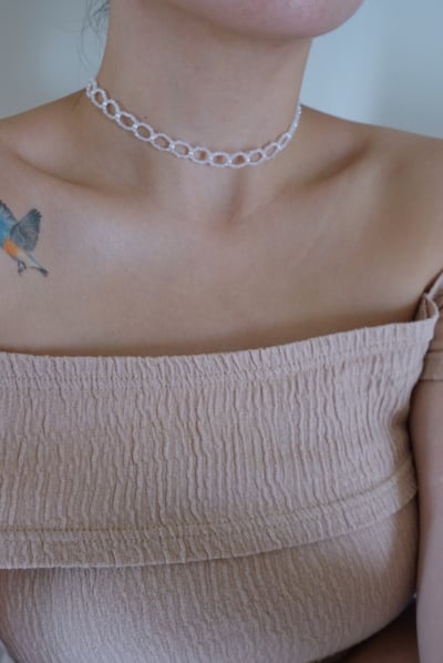 月光石花圈頸鍊 S9252