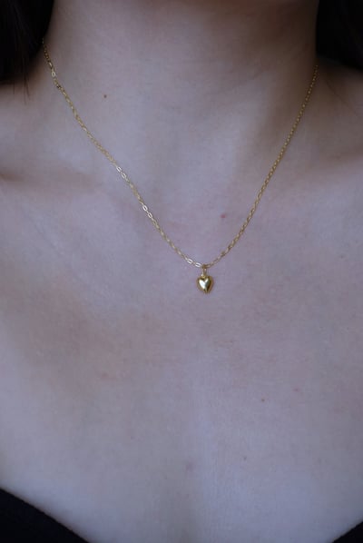 愛心橢圓鍊項鍊 14KGF5