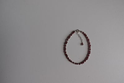 石榴石銀珠手鍊 S9256