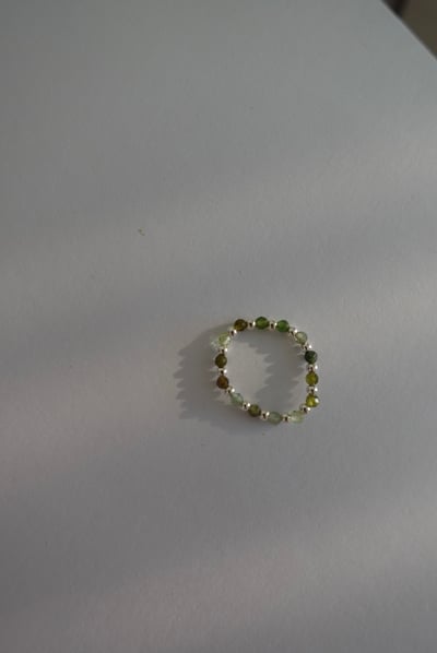 碧璽銀珠彈性珠戒 S9254