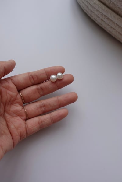 珍珠耳環 S925 (8mm)3