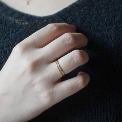 整圈刻面戒指 14KGF5