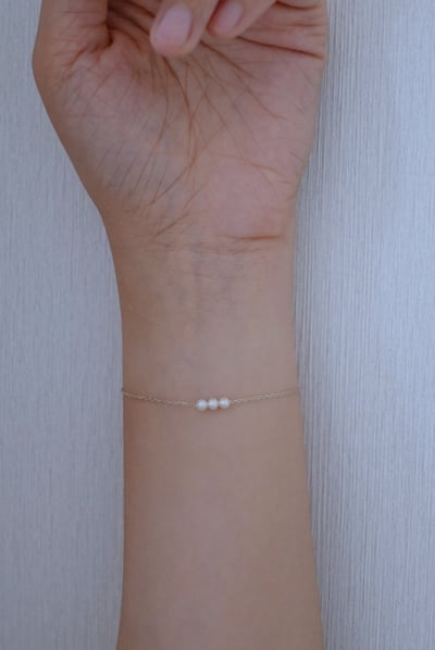 三顆珍珠手鍊 S9252