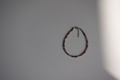 彩色碧璽銀珠手鍊 S9254