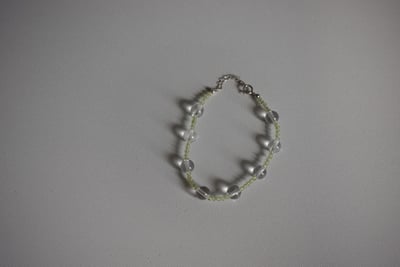 橄欖石白水晶透透手鍊 S9254