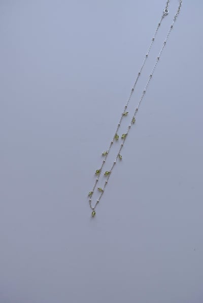 橄欖石垂墜項鍊 S9251