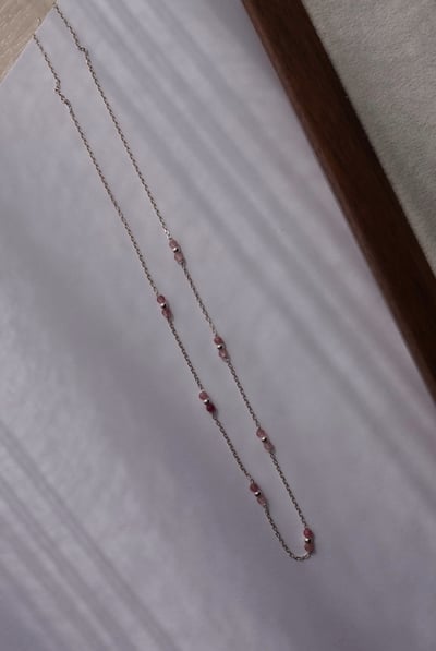 碧璽糖果造型間隔項鍊 S9256