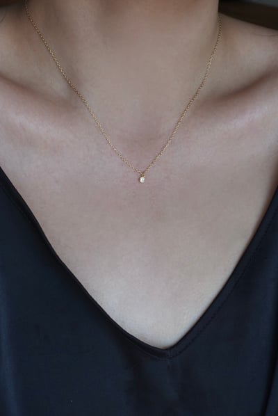 小圓鋯石項鍊 14KGF2