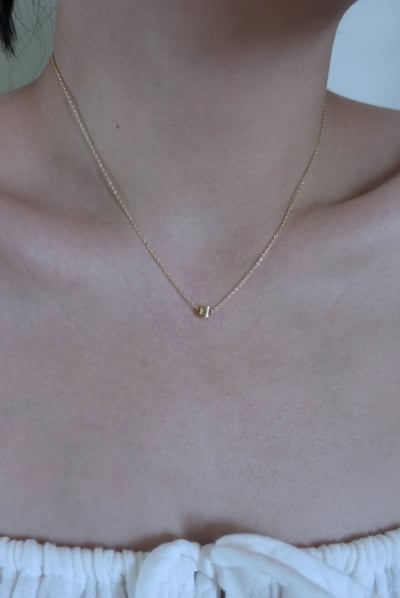 Classic 刻花金球項鍊14KGF3