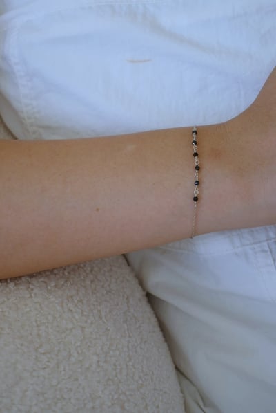 黑尖晶石心心相印手鍊 S9252