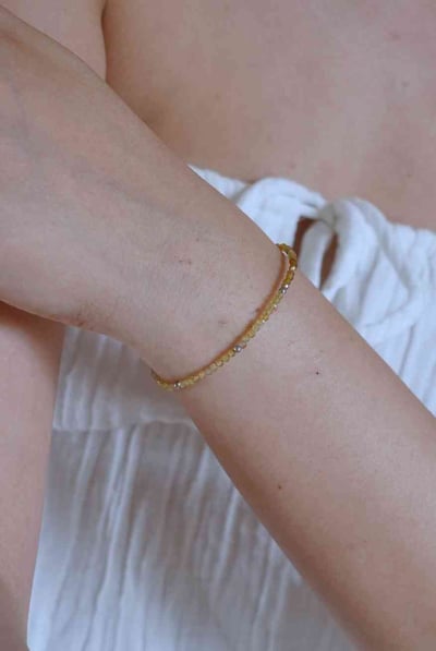 漸層碧璽銀珠手鍊 S9258