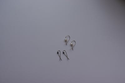 交叉簡約純銀耳環 S9252